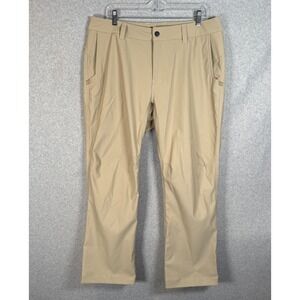 Stio Coburn Pant Men 36S Khaki Nylon Spandex Stretch Hiking Quick Dry Style 2340